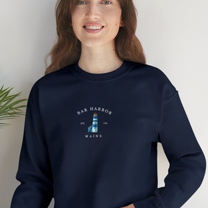 BAR HARBOR Maine Sweatshirt, Unisex Heavy Blend™ Crewneck Sweatshirt, Women&#39;s Crewneck, Beach Vibe, Nautical Crewneck, Gifts for Her