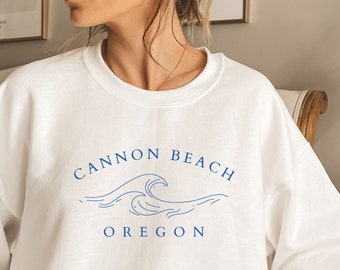 CANNON BEACH Oregon Sweatshirt, Unisex Heavy Blend™ Crewneck Sweatshirt, Women's Sweatshirt, Beach Aesthetic, Summer Crewneck, Gift