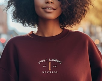 KINGS LANDING Sweatshirt, GoT, Unisex Heavy Blend™ Crewneck Sweatshirt, GoT Sweatshirt, TV, Oversized Crewneck, GoT Gifts