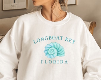 LONGBOAT KEY Florida Crewneck,Unisex Heavy Blend™ Crewneck Sweatshirt, Beachy Sweatshirt, Summer Sweatshirt, Longboat Key Crewneck, FL Gifts
