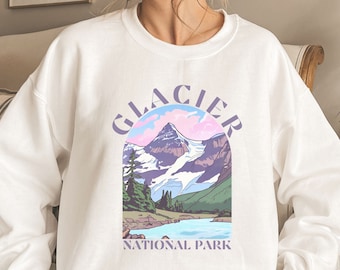 GLACIER NATIONAL PARK Sweatshirt,Unisex Heavy Blend™ Crewneck Sweatshirt, National Parks Crew Neck, Glacier National Park, Montana