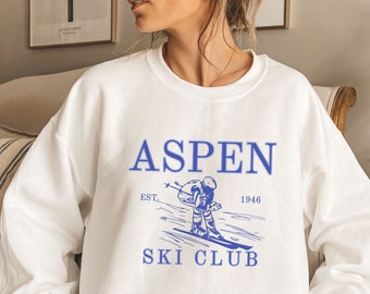 ASPEN SKI CLUB, Unisex Heavy Blend™ Crewneck Sweatshirt, Skiing Sweatshirts, Aspen Colorado, Co, Winter Sweatshirt, Skier Gifts, Apres Ski