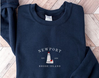 NEWPORT RHODE ISLAND Crewneck, Unisex Heavy Blend™ Crewneck Sweatshirt,Women's Crewnecks, Nautical Aesthetic, Rhode Island Crewneck, Ri Gift
