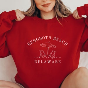 REHOBOTH BEACH Delaware,Unisex Heavy Blend™ Crewneck Sweatshirt, Beachy Vibe Sweatshirt, Delaware Crewneck, Rehoboth Beach Shirts, DE Gift