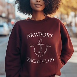 NEWPORT Yacht Club, Boating Sweatshirt, Unisex Heavy Blend™ Crewneck Sweatshirt, Yacht Crewneck, Newport Sweatshirt, Summer Vibe Crewneck