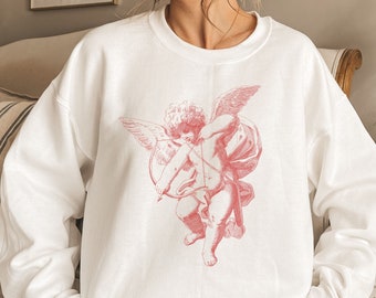 CUPID VALENTINES Sweatshirt, Unisex Heavy Blend™ Crewneck Sweatshirt, Valentines Day Pullover, Holiday Sweater, February 14 Gifts