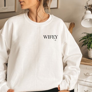 WIFEY Unisex Heavy Blend™ Crewneck Sweatshirt, Wife Sweatshirt, Bridal Sweatshirt, Bride Crewneck, Gifts for Bride, Bridal Party
