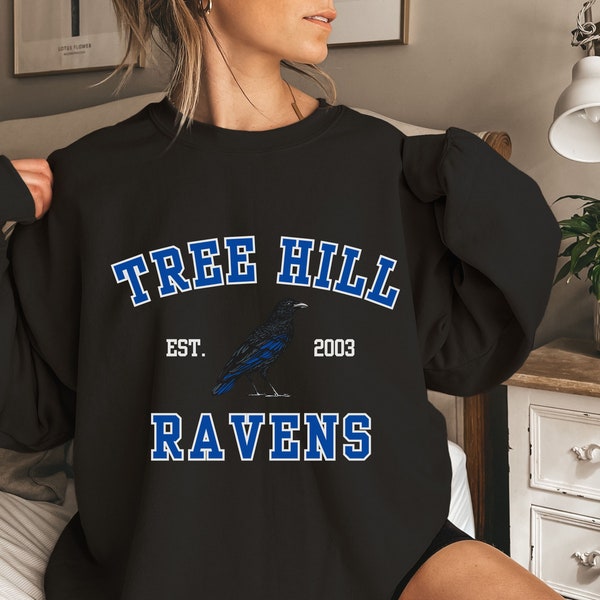 TREE HILL Ravens, OTH, Tree Hill Athletics, Unisex Heavy Blend™ Crewneck Sweatshirt, Graphic Sweatshirt, Tree Hill Sweatshirt, Oth Gifts
