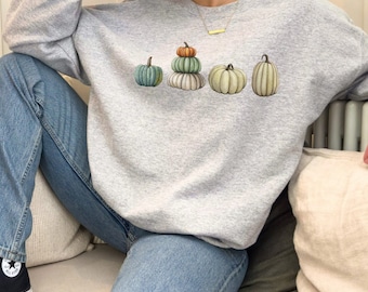 CUTE PUMPKINS Crewneck Sweatshirt, Unisex Sweatshirt, Women's Crew Neck, Graphic Sweatshirt, Fall Sweatshirt