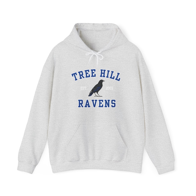 TREE HILL RAVENS-hoodie, uniseks Heavy Blend™-sweater met capuchon, One Tree Hill, Nathan Scott, 23, North Carolina, overige geschenken, Tree Hill-merchandise afbeelding 6