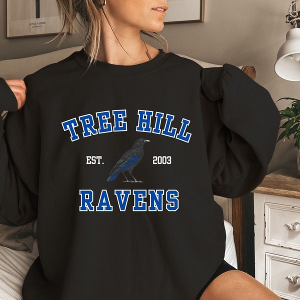 TREE HILL Ravens, OTH, Tree Hill Athletics, Unisex Heavy Blend™ Crewneck Sweatshirt, Graphic Sweatshirt, Tree Hill Sweatshirt, Oth Gifts