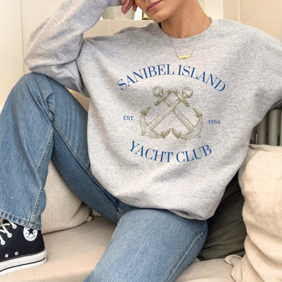 SANIBEL Yacht Club Unisex Heavy Blend™ Crewneck Sweatshirt, Women's Crewneck, Women's Sweatshirt, Sanibel Island Shirt, Gifts for her