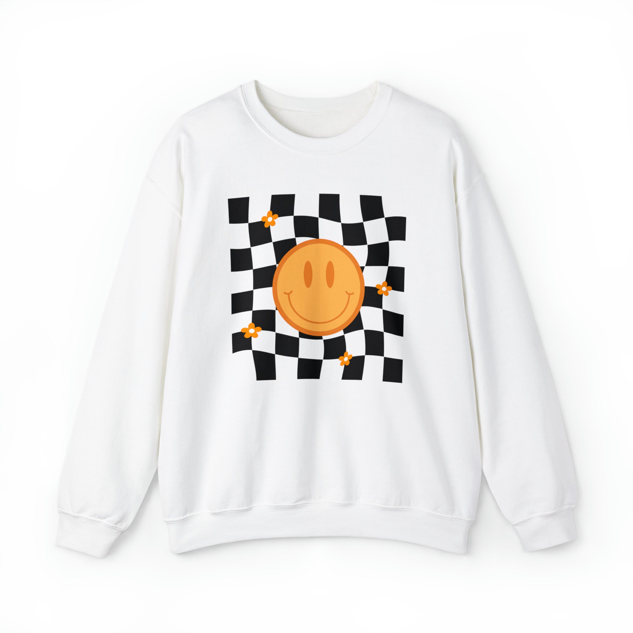RETRO Smiley Face Sweatshirt,unisex Heavy Blend™ Crewneck