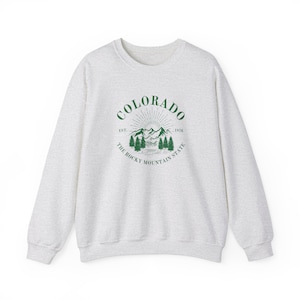 COLORADO The Rocky Mountain State Pullover,Unisex Heavy Blend™ Crewneck Sweatshirt, Colorado Sweatshirt, Denver, Vail, State Sweatshirts
