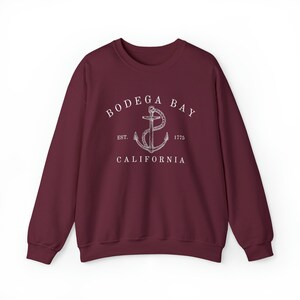 BODEGA BAY California, Unisex Heavy Blend™ Crewneck Sweatshirt, San Fransisco Bay, Women's Crewnecks, Summer, Nautical Aesthetic Sweatshirt image 5