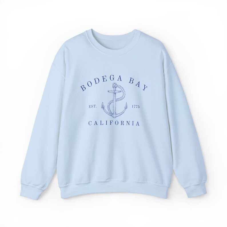 BODEGA BAY California, Unisex Heavy Blend™ Crewneck Sweatshirt, San Fransisco Bay, Women's Crewnecks, Summer, Nautical Aesthetic Sweatshirt image 4