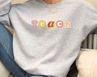 TEACHER Unisex Heavy Blend™ Crewneck Sweatshirt, Back to School, Teacher Sweatshirt, Gifts for Teacher, School Supplies