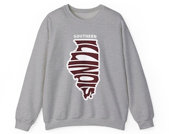 SIU Unisex Heavy Blend™ Crewneck Sweatshirt, Illinois, Southern, College Sweatshirts, Midwest, Southern Illinois University, Gifts