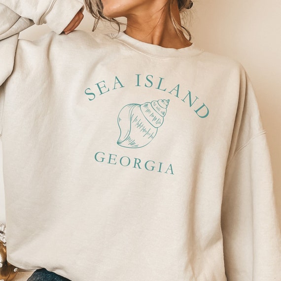 SEA ISLAND Georgia Sweatshirt, Unisex Heavy Blend™ Crewneck Sweatshirt, Women's Crewneck, Beach Vibe Sweatshirt, Nautical Sweatshirt