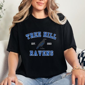 TREE HILL RAVENS Comfort Colors Unisex Garment-Dyed, Sporty T-shirt, One Tree Hill, Tree Hill Gifts, Oth, Nathan Scott T-shirt, Ravens