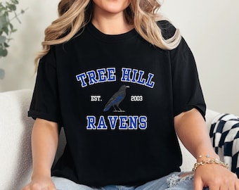 TREE HILL RAVENS Comfort Colors Unisex Garment-Dyed, Sporty T-shirt, One Tree Hill, Tree Hill Gifts, Oth, Nathan Scott T-shirt, Ravens