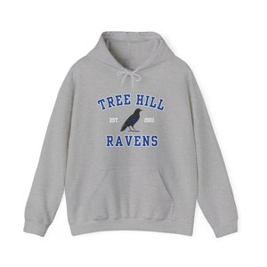 TREE HILL RAVENS-hoodie, uniseks Heavy Blend™-sweater met capuchon, One Tree Hill, Nathan Scott, 23, North Carolina, overige geschenken, Tree Hill-merchandise afbeelding 5
