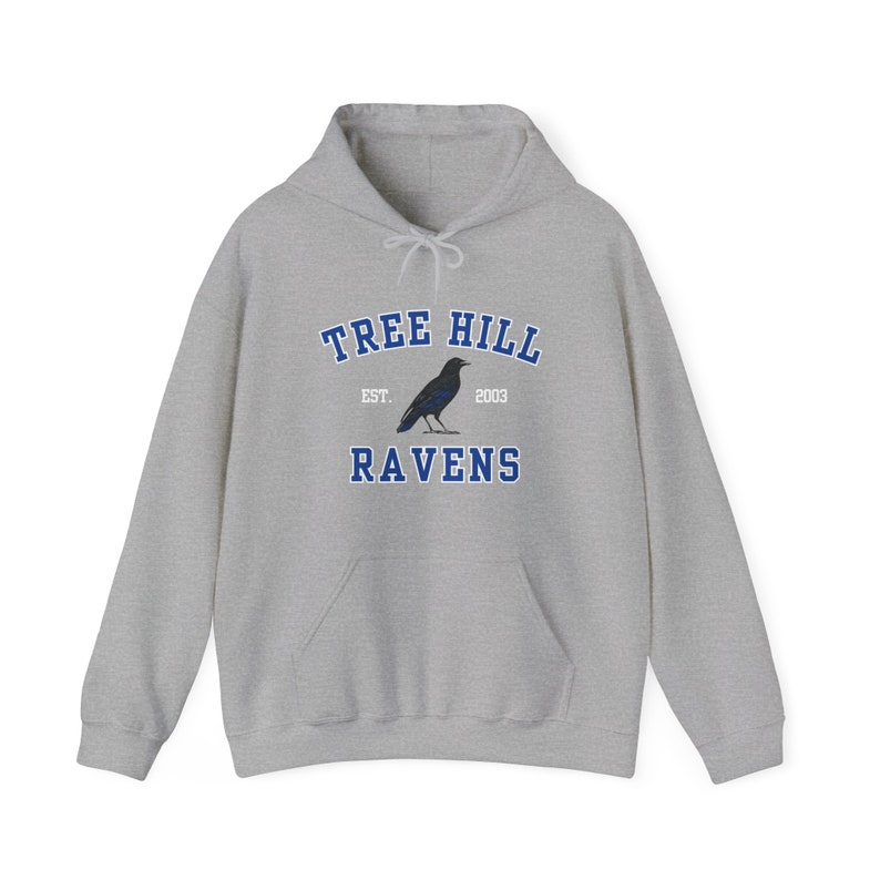 TREE HILL RAVENS-hoodie, uniseks Heavy Blend™-sweater met capuchon, One Tree Hill, Nathan Scott, 23, North Carolina, overige geschenken, Tree Hill-merchandise afbeelding 5