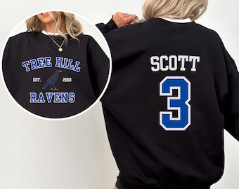 TREE HILL RAVENS Unisex Heavy Blend ™ Rundhals-Sweatshirt, Scott Nummer 3, One Tree Hill Merch, Tree Hill North Carolina Geschenke, Tv-Fans