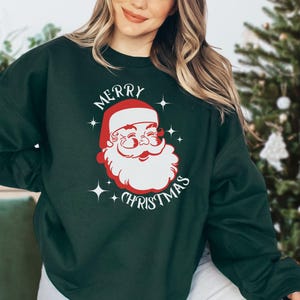 VINTAGE SANTA Sweatshirt, Unisex Heavy Blend™ Crewneck Sweatshirt, Santa Pullover, Merry Christmas Crewneck, Retro Holiday Sweater, Xmas Top