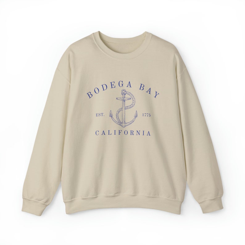 BODEGA BAY California, Unisex Heavy Blend™ Crewneck Sweatshirt, San Fransisco Bay, Women's Crewnecks, Summer, Nautical Aesthetic Sweatshirt image 8