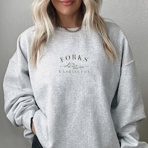 FORKS WASHINGTON Sweatshirt, Twilight, Unisex Heavy Blend™ Crewneck Sweatshirt, Movie Sweatshirts, Bella Swan, Graphic Crewneck, Gifts
