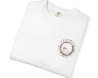 YOSEMITE Unisex Garment-Dyed T-shirt, Comfort Colors, National Parks, California, Nature T-shirt, Crewneck, Hiking Shirt