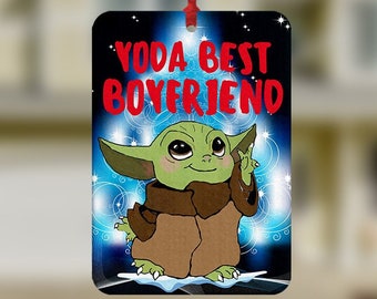 Yoda Best Boyfriend Car Freshener, Funny Air Freshener, Gifts For Boyfriend, Car Freshie, Air Freshener Car, Car Freshener, Boyfriend Gift