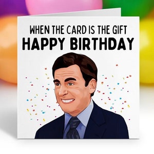 Michael Scott Geburtstagskarte, The Office Geburtstagskarte, Lustige Geburtstagskarte, The Office TV-Show, alles Gute zum Geburtstagkarte