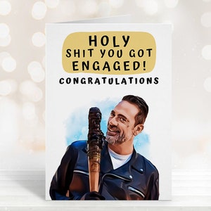 The Walking Dead Happy Verlobungskarte, Walking Dead Negan Verlobungskarte, Walking Dead Zitat Glückwunschkarte, Hochzeitskarte