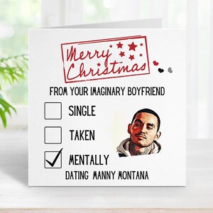 Manny Montana Weihnachtskarte, Boss Bitch Weihnachtskarte, Good Girls Joke Weihnachtskarte, Good Girls TV Show Karte, Rio Happy Christmas Karte