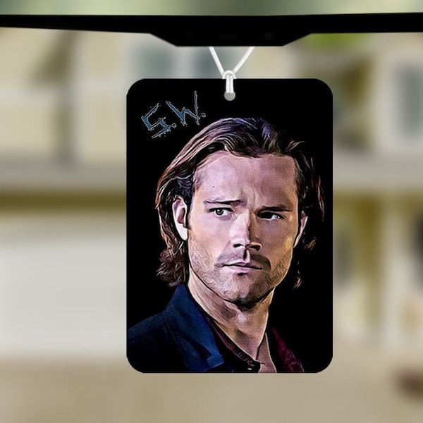 Sam Winchester Air Freshener, Supernatural Show Car Freshener, Supernatural Gifts, Jared Padalecki Fan, Car Freshie, Funny Air Freshener