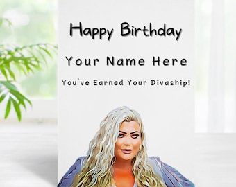 Custom Gemma Collins Birthday Card, Gemma Collins Gift, Gemma Collins Quote, Personalized Gemma Collins Birthday Card, Happy Birthday Card