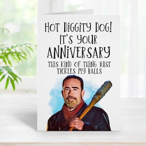 The Walking Dead Jubiläumskarte, Walking Dead Negan Hochzeitstagskarte, Walking Dead Quote Karte, Happy Anniversary Karte
