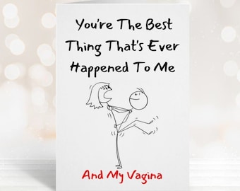 Rude Wedding Anniversary Card, Funny Greeting Cards, Happy Anniversary Card, Rude Funny Card, Rude Birthday Card