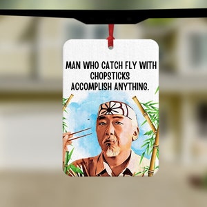 De heer Miyagi Autoverfrisser, Karate Kid Car Air Freshener, Karate Kid Car Freshie, Funny Air Freshner