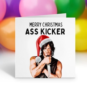 The Walking Dead Weihnachtskarte, Daryl Dixon Weihnachtskarte, Walking Dead Zitat Weihnachtskarte, Frohe Weihnachten Karte