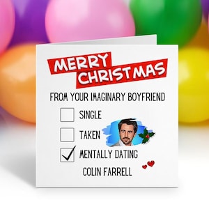 Colin Farrell Weihnachtskarte, Witzige Weihnachtskarte, Lustige Weihnachtskarte, Happy Christmas Karte