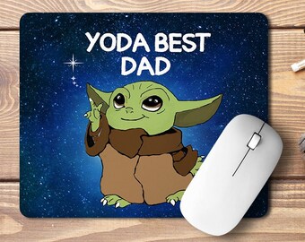 Yoda Best Dad Mouse Pad, Gift For Dad, Best Dad Gift, Gift Under 10, Fathers Day Gifts, Gifts For Dad