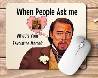 Leonardo Dicaprio Mouse Pad, Leonardo Dicaprio Mousepad, Leonardo Dicaprio Meme Mousemat, Mothers Day Gifts