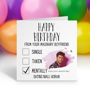 Cartão de aniversário de Niall Horan, fã de Niall Horan, cartão de aniversário engraçado, cartão de feliz aniversário