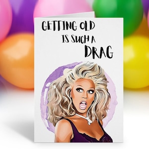 RuPaul Verjaardagskaart, Grappige Verjaardagskaart, De Kaart van de Race van de sleep, Grappige Groetkaarten, Gelukkige Verjaardagskaart