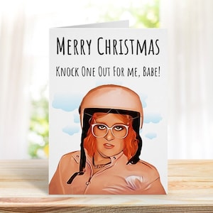 Tarjeta de Navidad Gimme Gimme Gimme, Tarjeta de Navidad Kathy Burke, Tarjeta Kathy Burke, Tarjeta de Navidad Divertida, Tarjeta de Navidad Feliz Vil