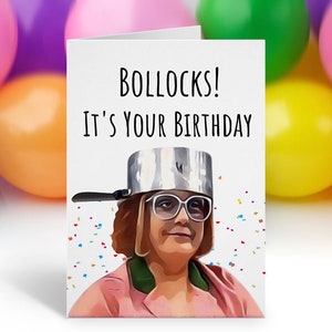 Kathy Burke Birthday Card, Gimme Gimme Gimme Birthday Card, Kathy Burke Card, Funny Birthday Card, Vile Happy Birthday Card