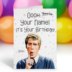 Custom Birthday Card, Frank Spencer Bday Card, Personalized Funny Birthday Card, Funny Greeting Cards, Happy Birthday Card